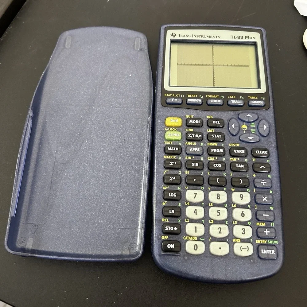 Texas Instruments TI-83 Plus Graphing Calculator Blue Tested & Works + Cover - Picture 5 of 8